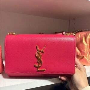 Yves Saint Laurent Pink Leather Shoulder Bag